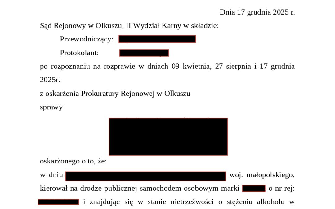 adwokat kraków wyrok